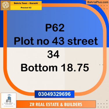 125 Sq. Yards Residential Plot for Sale in Precinct 62 -  Bahria Town, Karachi - (BP-204010)