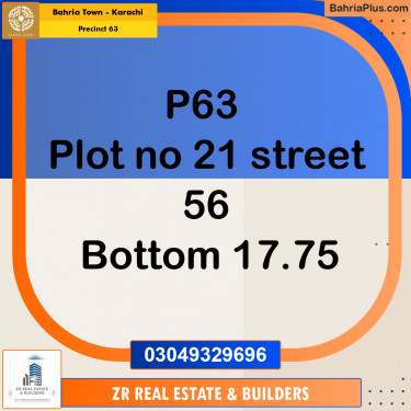 125 Sq. Yards Residential Plot for Sale in Precinct 63 -  Bahria Town, Karachi - (BP-204013)
