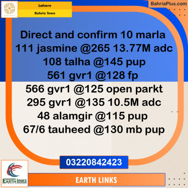 Residential Plot for Sale in Bahria Town, Lahore - (BP-204052)