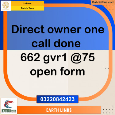 Residential Plot for Sale in Bahria Town, Lahore - (BP-204077)