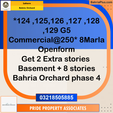 Commercial Plot for Sale in Bahria Orchard, Lahore - (BP-204097)