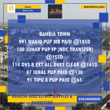 Residential Plot for Sale in Bahria Town, Lahore - (BP-204157)