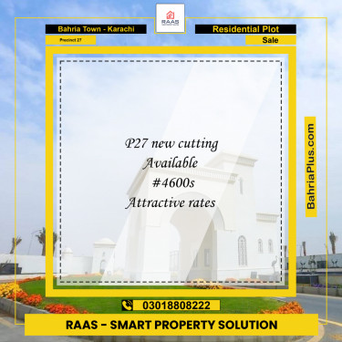 125 Sq. Yards Residential Plot for Sale in Precinct 27 -  Bahria Town, Karachi - (BP-204161)