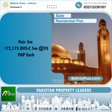 5 Marla Residential Plot for Sale in Overseas C -  Bahria Town, Lahore - (BP-204177)