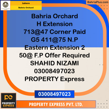 Residential Plot for Sale in Bahria Orchard, Lahore - (BP-204219)