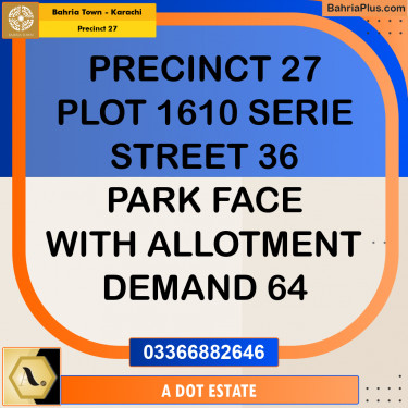125 Sq. Yards Residential Plot for Sale in Precinct 27 -  Bahria Town, Karachi - (BP-204238)
