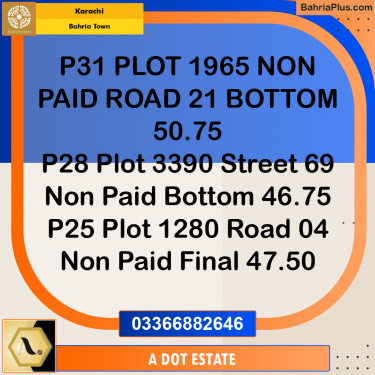 125 Sq. Yards Residential Plot for Sale in Bahria Town, Karachi - (BP-204262)