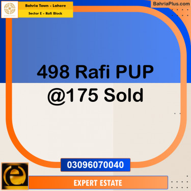 10 Marla Residential Plot for Sale in Sector E - Rafi Block -  Bahria Town, Lahore - (BP-204270)