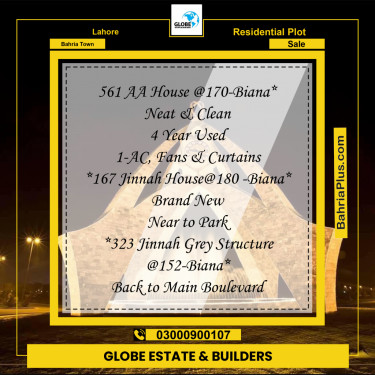 Residential Plot for Sale in Bahria Town, Lahore - (BP-204298)
