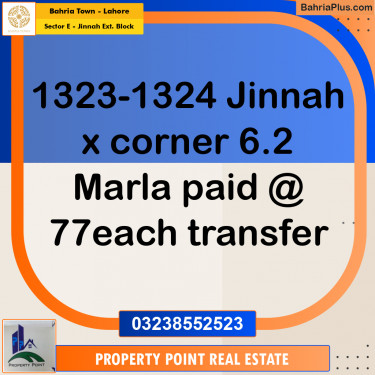 Residential Plot for Sale in Sector E - Jinnah Ext. Block -  Bahria Town, Lahore - (BP-204430)