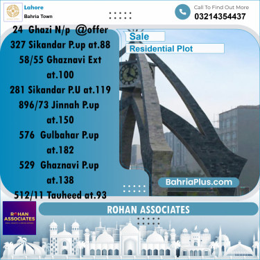 Residential Plot for Sale in Bahria Town, Lahore - (BP-204436)