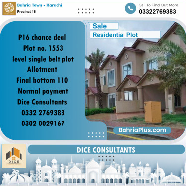 250 Sq. Yards Residential Plot for Sale in Precinct 16 -  Bahria Town, Karachi - (BP-204446)