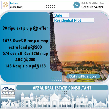 Residential Plot for Sale in Bahria Town, Lahore - (BP-204522)