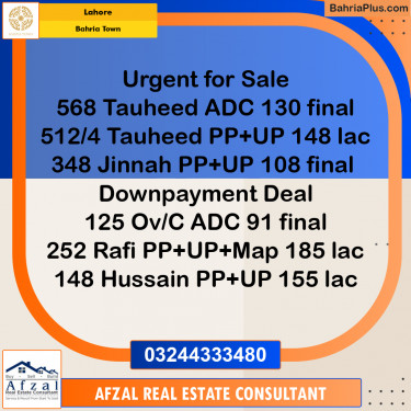 Residential Plot for Sale in Bahria Town, Lahore - (BP-204543)