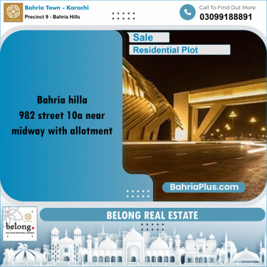 500 Sq. Yards Residential Plot for Sale in Precinct 9 - Bahria Hills -  Bahria Town, Karachi - (BP-204554)