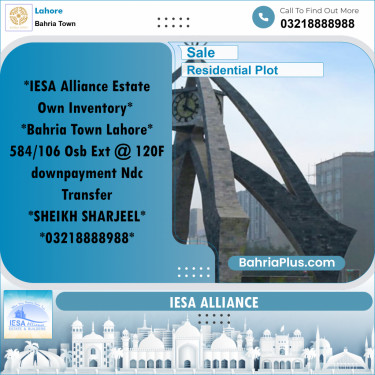 Residential Plot for Sale in Bahria Town, Lahore - (BP-204556)