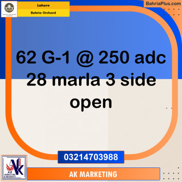 Residential Plot for Sale in Bahria Orchard, Lahore - (BP-204570)