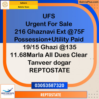 Residential Plot for Sale in Bahria Town, Lahore - (BP-204575)