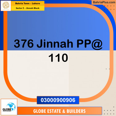 Residential Plot for Sale in Sector E - Jinnah Block -  Bahria Town, Lahore - (BP-204628)