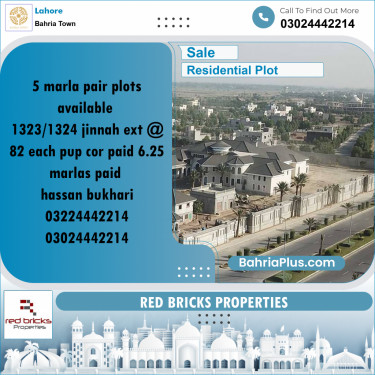 Residential Plot for Sale in Bahria Town, Lahore - (BP-204677)