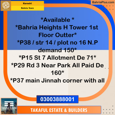 Residential Plot for Sale in Bahria Town, Karachi - (BP-204799)