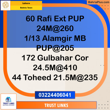 Residential Plot for Sale in Bahria Town, Lahore - (BP-204871)