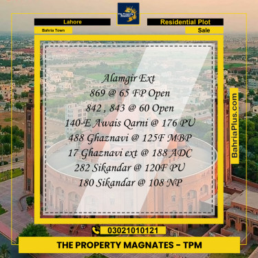 Residential Plot for Sale in Bahria Town, Lahore - (BP-204946)