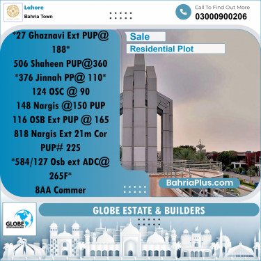 Residential Plot for Sale in Bahria Town, Lahore - (BP-204994)