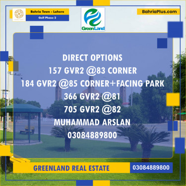 10 Marla Residential Plot for Sale in Golf Phase 2 -  Bahria Town, Lahore - (BP-205121)