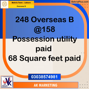 10 Marla Residential Plot for Sale in Overseas B -  Bahria Town, Lahore - (BP-205174)