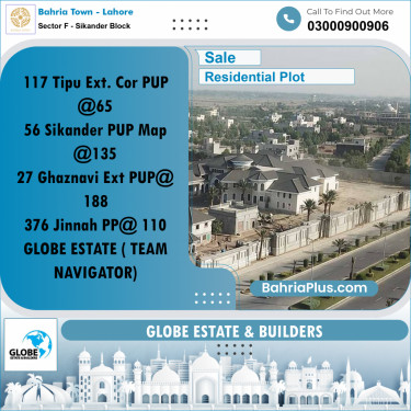 Residential Plot for Sale in Sector F - Sikander Block -  Bahria Town, Lahore - (BP-205207)