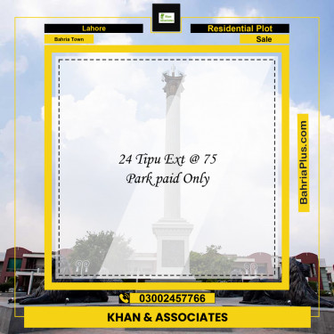 Residential Plot for Sale in Bahria Town, Lahore - (BP-205265)