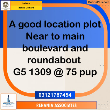 Residential Plot for Sale in Bahria Orchard, Lahore - (BP-205272)