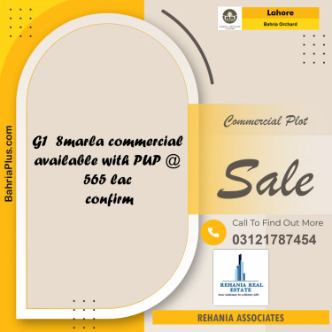 Commercial Plot for Sale in Bahria Orchard, Lahore - (BP-205274)