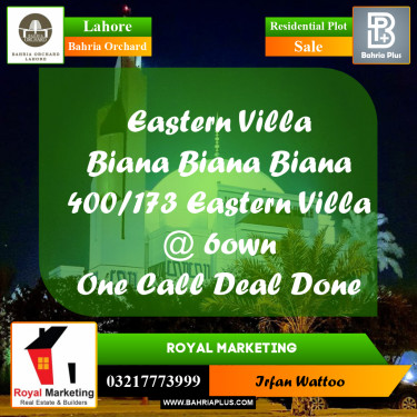 Residential Plot for Sale in Bahria Orchard, Lahore - (BP-205314)