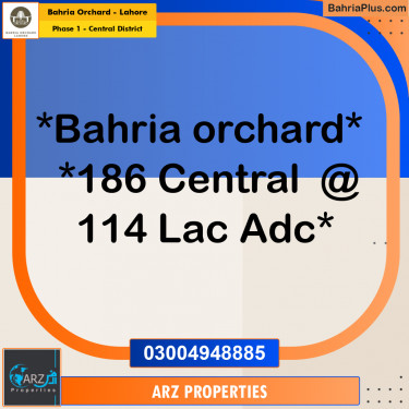 Residential Plot for Sale in Phase 1 - Central District -  Bahria Orchard, Lahore - (BP-205316)
