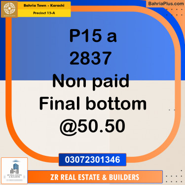125 Sq. Yards Residential Plot for Sale in Precinct 15-A -  Bahria Town, Karachi - (BP-205344)