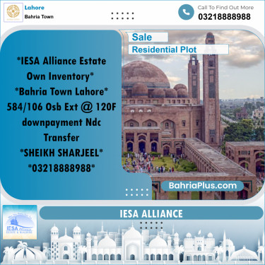 Residential Plot for Sale in Bahria Town, Lahore - (BP-205365)