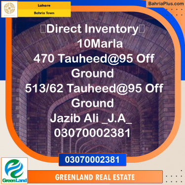 10 Marla Residential Plot for Sale in Bahria Town, Lahore - (BP-205416)