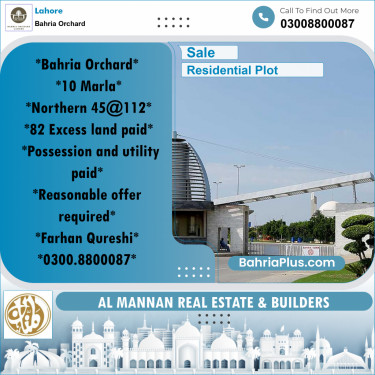 Residential Plot for Sale in Bahria Orchard, Lahore - (BP-205464)