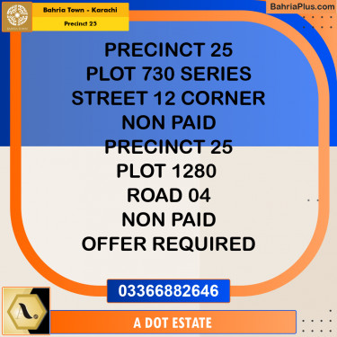 125 Sq. Yards Residential Plot for Sale in Precinct 25 -  Bahria Town, Karachi - (BP-205480)