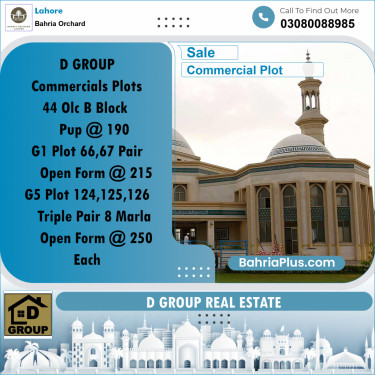 Commercial Plot for Sale in Bahria Orchard, Lahore - (BP-205564)