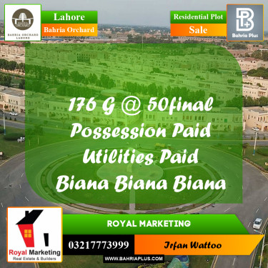 Residential Plot for Sale in Bahria Orchard, Lahore - (BP-205669)