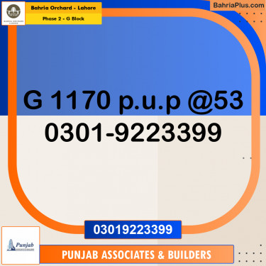 5 Marla Residential Plot for Sale in Phase 2 - G Block -  Bahria Orchard, Lahore - (BP-205721)
