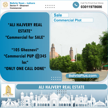 5 Marla Commercial Plot for Sale in Sector F - Ghaznavi Commercial -  Bahria Town, Lahore - (BP-205738)