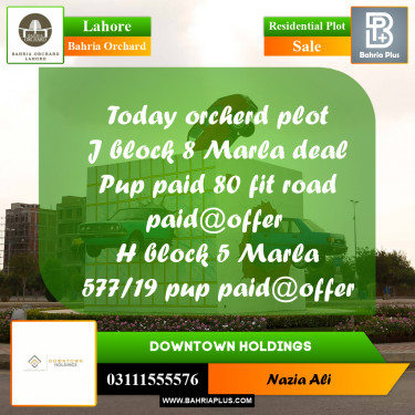 Residential Plot for Sale in Bahria Orchard, Lahore - (BP-205753)