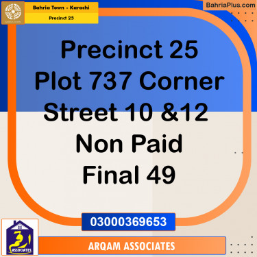 125 Sq. Yards Residential Plot for Sale in Precinct 25 -  Bahria Town, Karachi - (BP-205756)