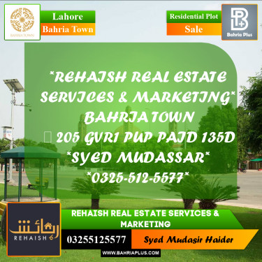 Residential Plot for Sale in Bahria Town, Lahore - (BP-205848)