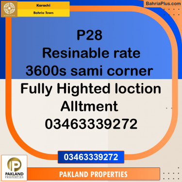 Residential Plot for Sale in Bahria Town, Karachi - (BP-205865)