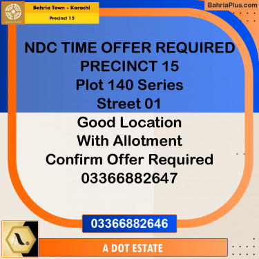 125 Sq. Yards Residential Plot for Sale in Precinct 15 -  Bahria Town, Karachi - (BP-205889)